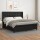 vidaXL Boxspringbett mit Matratze Schwarz 160x200 cm Kunstleder