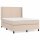 vidaXL Boxspringbett Matratze Cappuccino-Braun 140x190cm Kunstleder