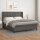 vidaXL Boxspringbett mit Matratze Grau 160x200 cm Kunstleder