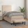 vidaXL Boxspringbett mit Matratze Cappuccino-Braun 90x200cm Kunstleder