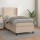 vidaXL Boxspringbett mit Matratze Cappuccino-Braun 90x190cm Kunstleder