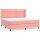 WOWONA Boxspringbett mit Matratze Rosa 200x200 cm Samt