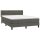 vidaXL Boxspringbett mit Matratze Dunkelgrau 140x190 cm Samt