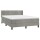 vidaXL Boxspringbett mit Matratze Hellgrau 140x190 cm Samt