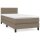 vidaXL Boxspringbett mit Matratze Taupe 90x200 cm Stoff