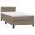 vidaXL Boxspringbett mit Matratze Taupe 90x200 cm Stoff