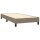 vidaXL Boxspringbett mit Matratze Taupe 90x200 cm Stoff