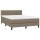 vidaXL Boxspringbett mit Matratze Taupe 140x190 cm Stoff