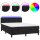 vidaXL Boxspringbett mit Matratze &amp; LED Schwarz 140x190 cm Samt