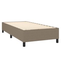 vidaXL Boxspringbett mit Matratze &amp; LED Taupe 90x200 cm Stoff