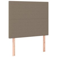 vidaXL Boxspringbett mit Matratze &amp; LED Taupe 90x200 cm Stoff