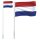 vidaXL Niederl&auml;ndische Flagge mit Mast 5,55 m Aluminium