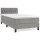 vidaXL Boxspringbett mit Matratze Hellgrau 100x200 cm Samt