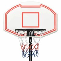 vidaXL Basketballst&auml;nder Wei&szlig; 282-352 cm Polyethylen