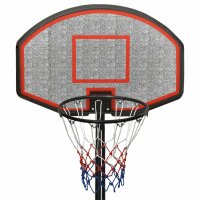 vidaXL Basketballst&auml;nder Schwarz 282-352 cm Polyethylen