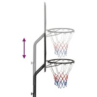 vidaXL Basketballst&auml;nder Schwarz 282-352 cm Polyethylen