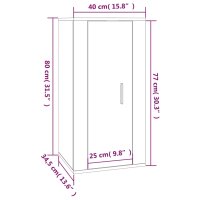 vidaXL TV-Wandschrank Grau Sonoma 40x34,5x80 cm