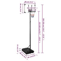 WOWONA Basketballst&auml;nder Transparent 280-350 cm Polycarbonat