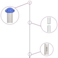 vidaXL Fahnenmast Teilbar Silbern 6,23 m Aluminium