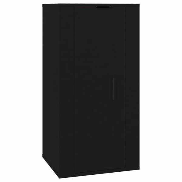 vidaXL TV-Wandschrank Schwarz 40x34,5x80 cm