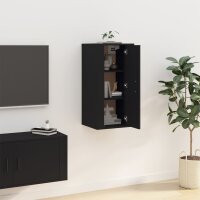 vidaXL TV-Wandschrank Schwarz 40x34,5x80 cm