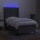 vidaXL Boxspringbett mit Matratze &amp; LED Dunkelgrau 90x190 cm Stoff