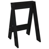 vidaXL Hocker 2 Stk. Schwarz 40x40x60 cm Massivholz Kiefer