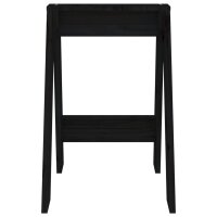 vidaXL Hocker 2 Stk. Schwarz 40x40x60 cm Massivholz Kiefer