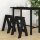 vidaXL Hocker 2 Stk. Schwarz 40x40x60 cm Massivholz Kiefer