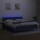 vidaXL Boxspringbett mit Matratze &amp; LED Blau 160x200 cm Stoff