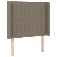 vidaXL Boxspringbett mit Matratze &amp; LED Taupe 90x190 cm Stoff