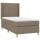 vidaXL Boxspringbett mit Matratze &amp; LED Taupe 90x190 cm Stoff