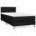 vidaXL Boxspringbett mit Matratze Schwarz 90x190 cm Stoff