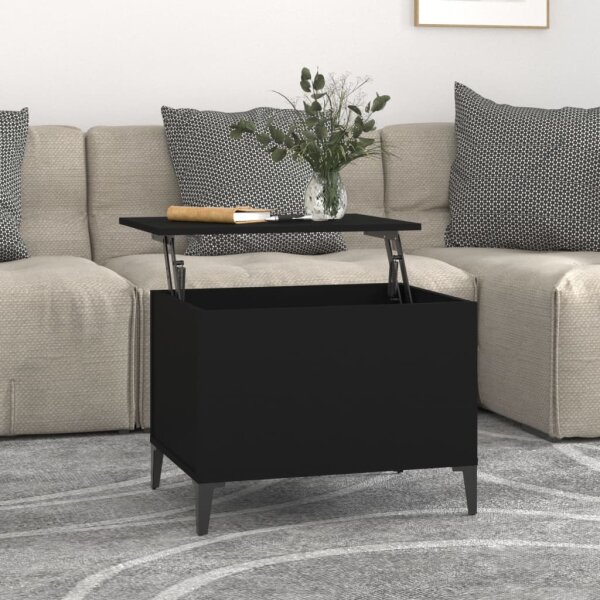 vidaXL Couchtisch Schwarz 60x44,5x45 cm Holzwerkstoff