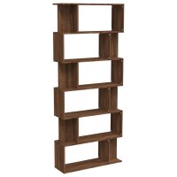 vidaXL Bücherregal/Raumteiler Braun Eiche 80x24x192 cm Holzwerkstoff