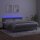 WOWONA Boxspringbett mit Matratze &amp; LED Hellgrau 180x200 cm Samt