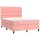 vidaXL Boxspringbett mit Matratze Rosa 140x200 cm Samt