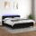 WOWONA Boxspringbett mit Matratze &amp; LED Schwarz 180x200 cm Stoff