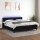 vidaXL Boxspringbett mit Matratze &amp; LED Schwarz 180x200 cm Stoff