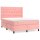 vidaXL Boxspringbett mit Matratze Rosa 140x200 cm Samt