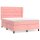 vidaXL Boxspringbett mit Matratze Rosa 140x200 cm Samt