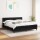 WOWONA Boxspringbett mit Matratze Schwarz 180x200 cm Stoff