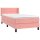 vidaXL Boxspringbett mit Matratze Rosa 90x200 cm Samt