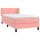 vidaXL Boxspringbett mit Matratze Rosa 90x200 cm Samt