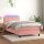 vidaXL Boxspringbett mit Matratze &amp; LED Rosa 90x200 cm Samt