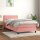 vidaXL Boxspringbett mit Matratze Rosa 90x200 cm Samt