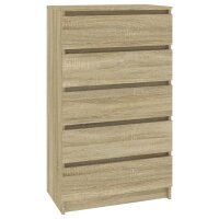 vidaXL Schubladenschrank Sonoma-Eiche 60x36x103 cm Holzwerkstoff