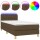 vidaXL Boxspringbett mit Matratze &amp; LED Dunkelbraun 90x190 cm Stoff