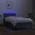 vidaXL Boxspringbett mit Matratze &amp; LED Dunkelgrau 90x190 cm Stoff