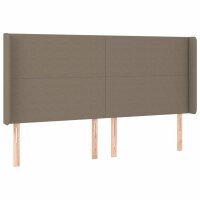 vidaXL Boxspringbett mit Matratze &amp; LED Taupe 180x200 cm Stoff